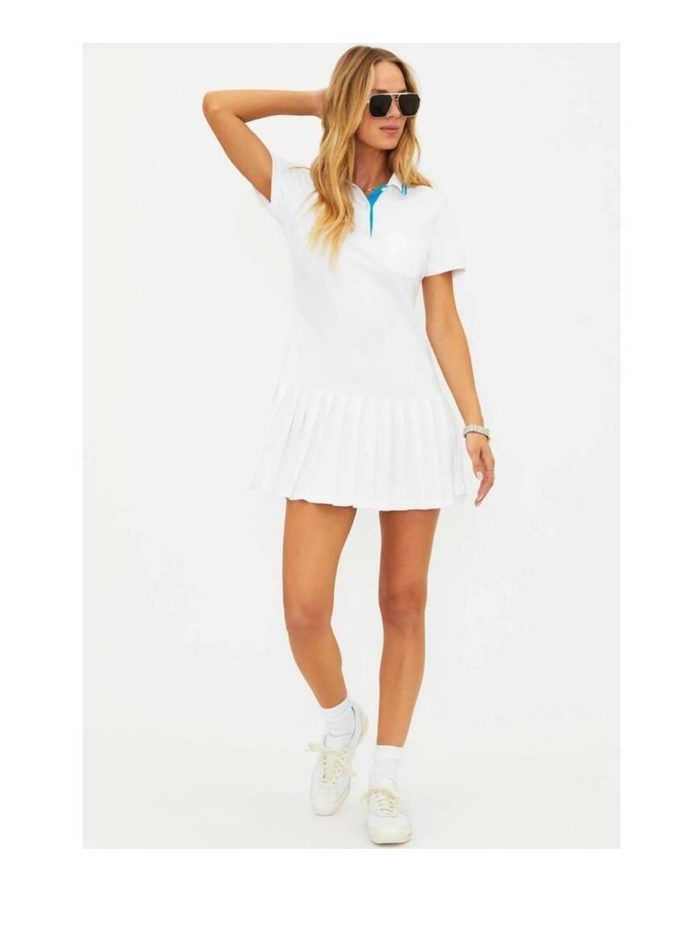 NWT Beach Riot White Minette Mini Pleated Tennis Dress size Small